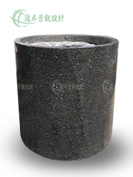 水磨石盆-圓柱-C07