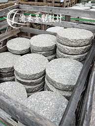 圓形石踏板/花崗岩石踏板